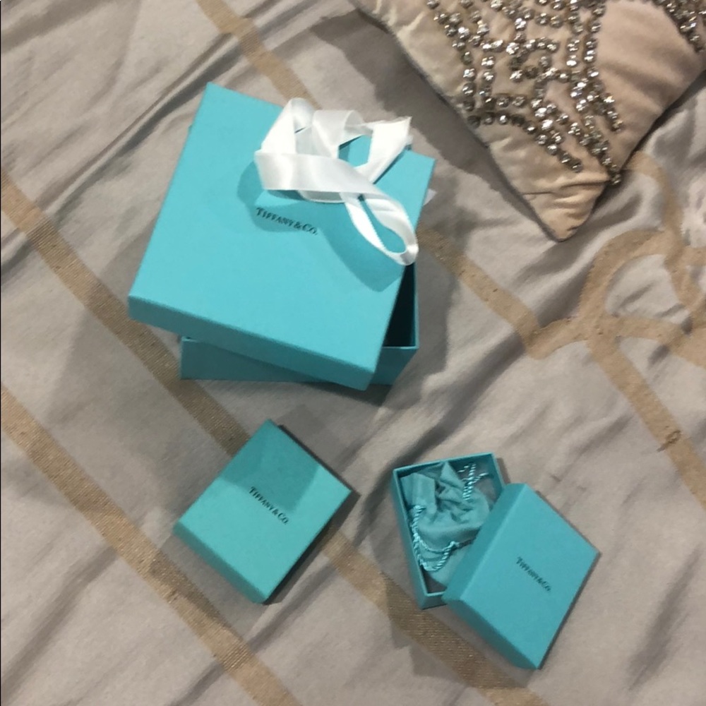 3 boxes Tiffany &Co and one pouch